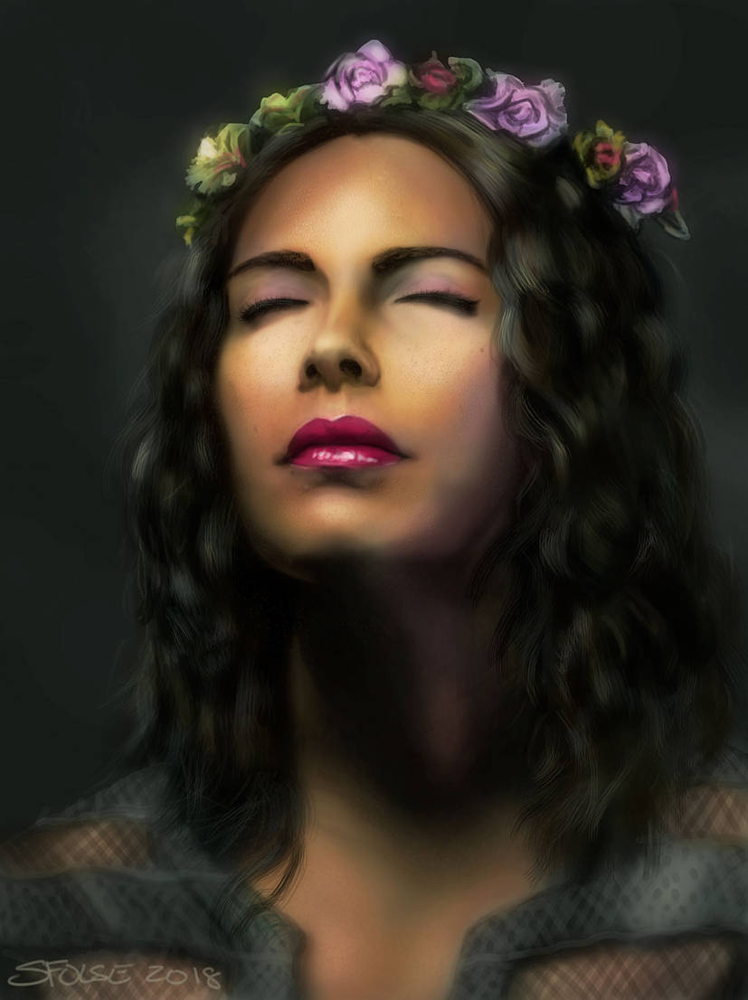 Portrait of a woman. Original. Digital painting.