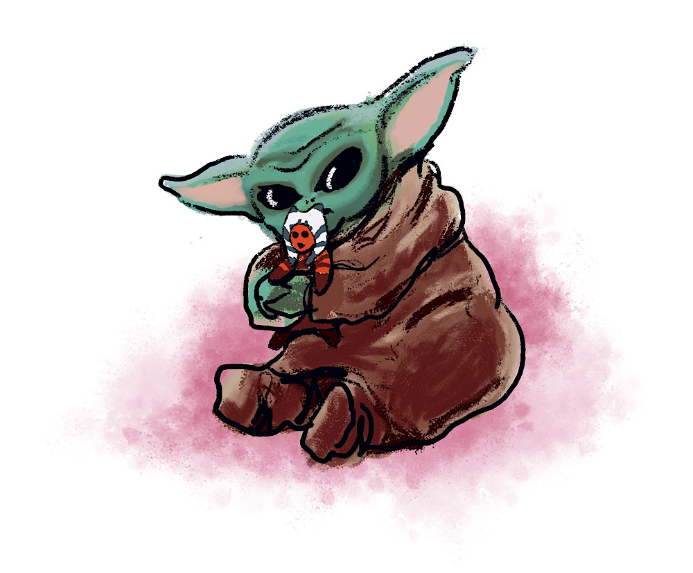 Cute Overload. Star Wars fanart. Digital drawing.