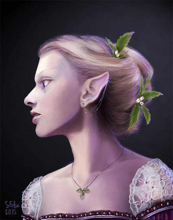 Belladonna. Original. Photobashing and digital painting.